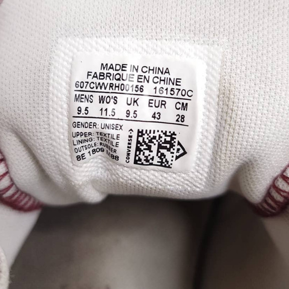 Converse One Star Player OX Dark Burgundy Shoes Unisex - Picture 9 of 10